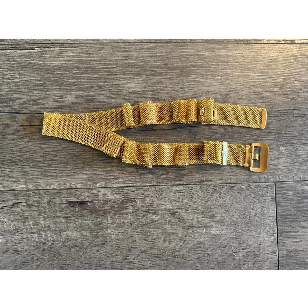 Gold Mesh Belt‎ Metal Buckle Adjustable Holes Fashion Accessory
